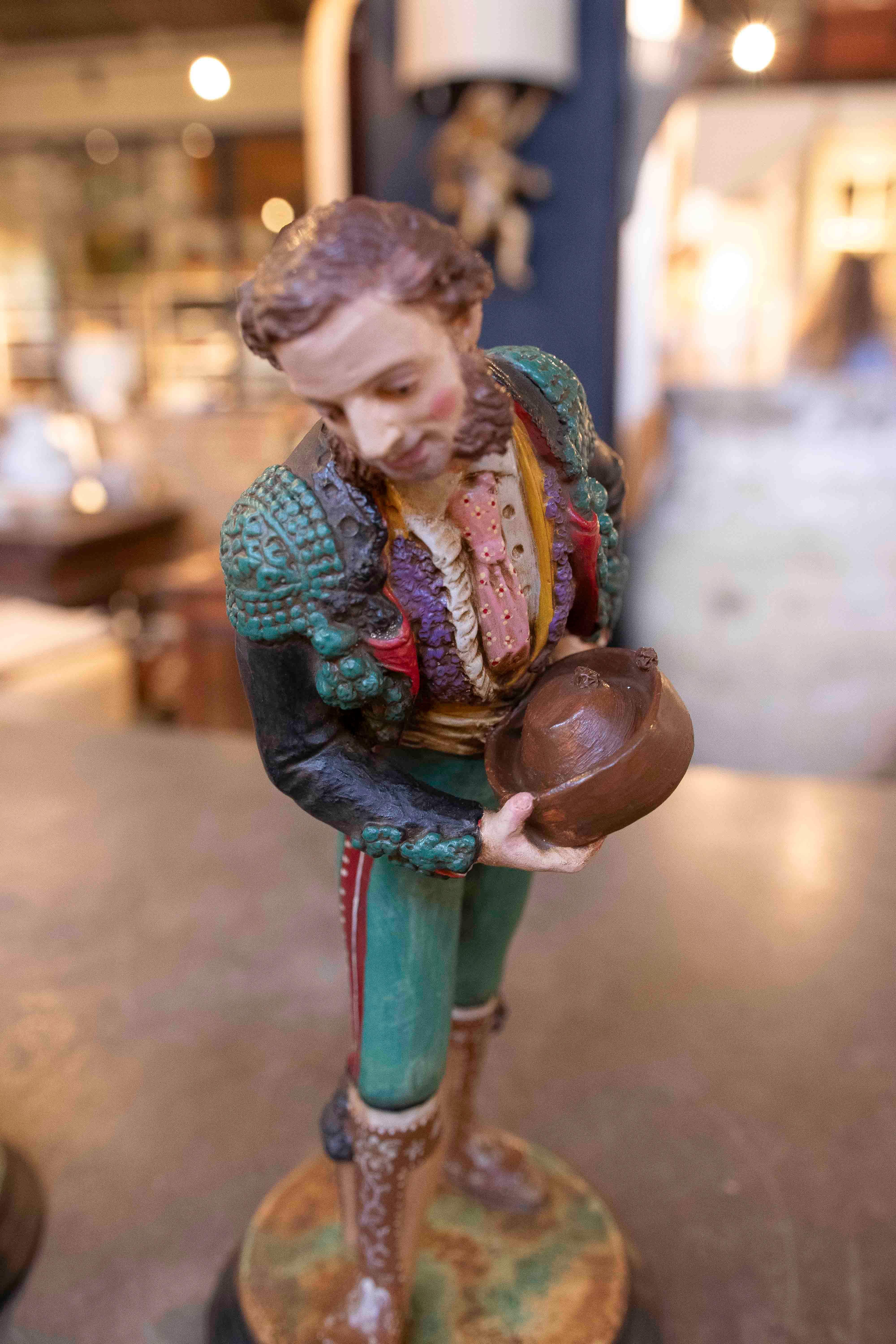 Hand Painted Terracotta Sculpture of Andalusian Bullfighter Signed Jimenez Maris 6