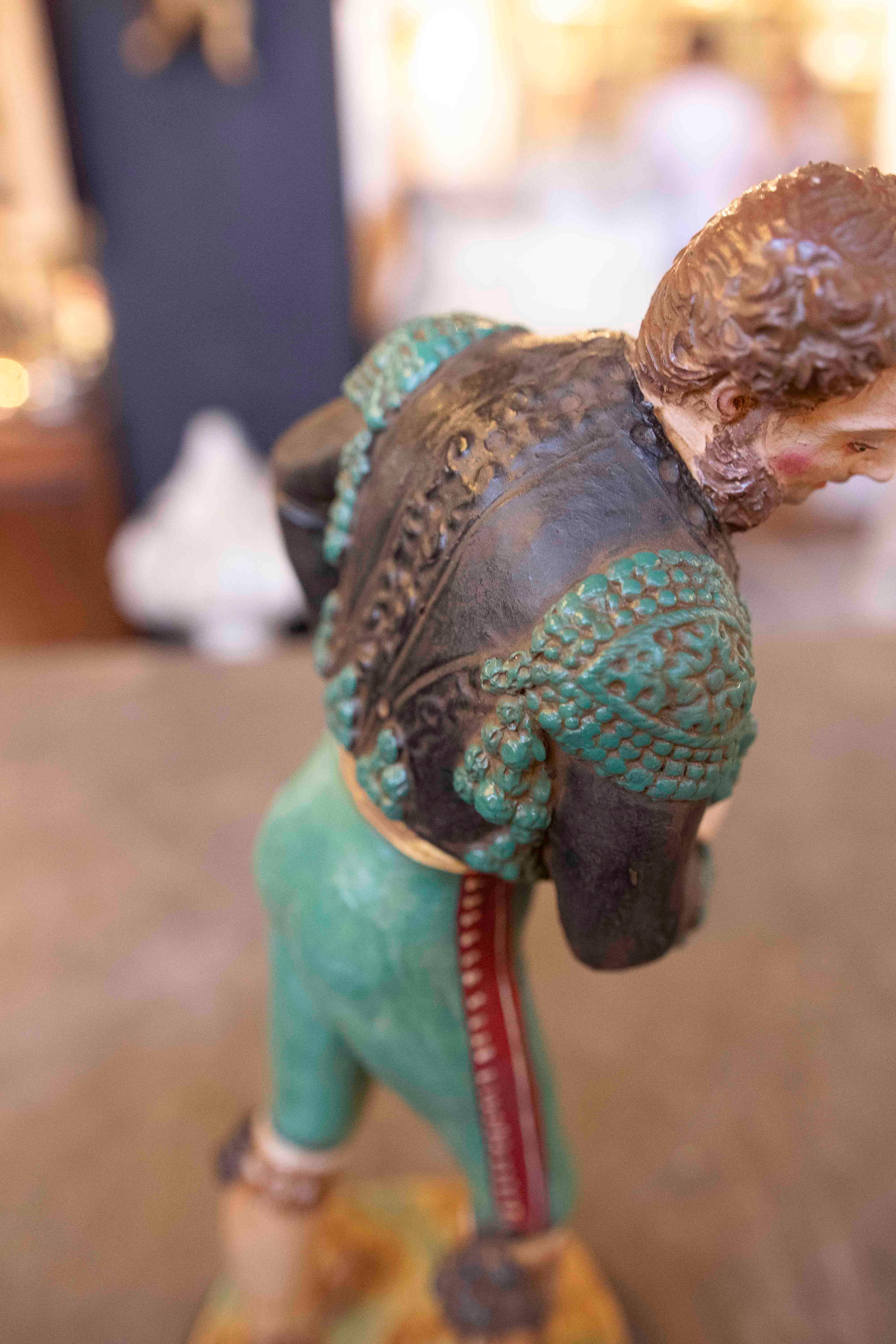 Hand Painted Terracotta Sculpture of Andalusian Bullfighter Signed Jimenez Maris 9
