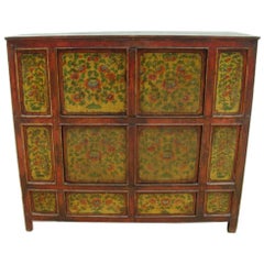 Antique Hand Painted Tibetan Cabinet