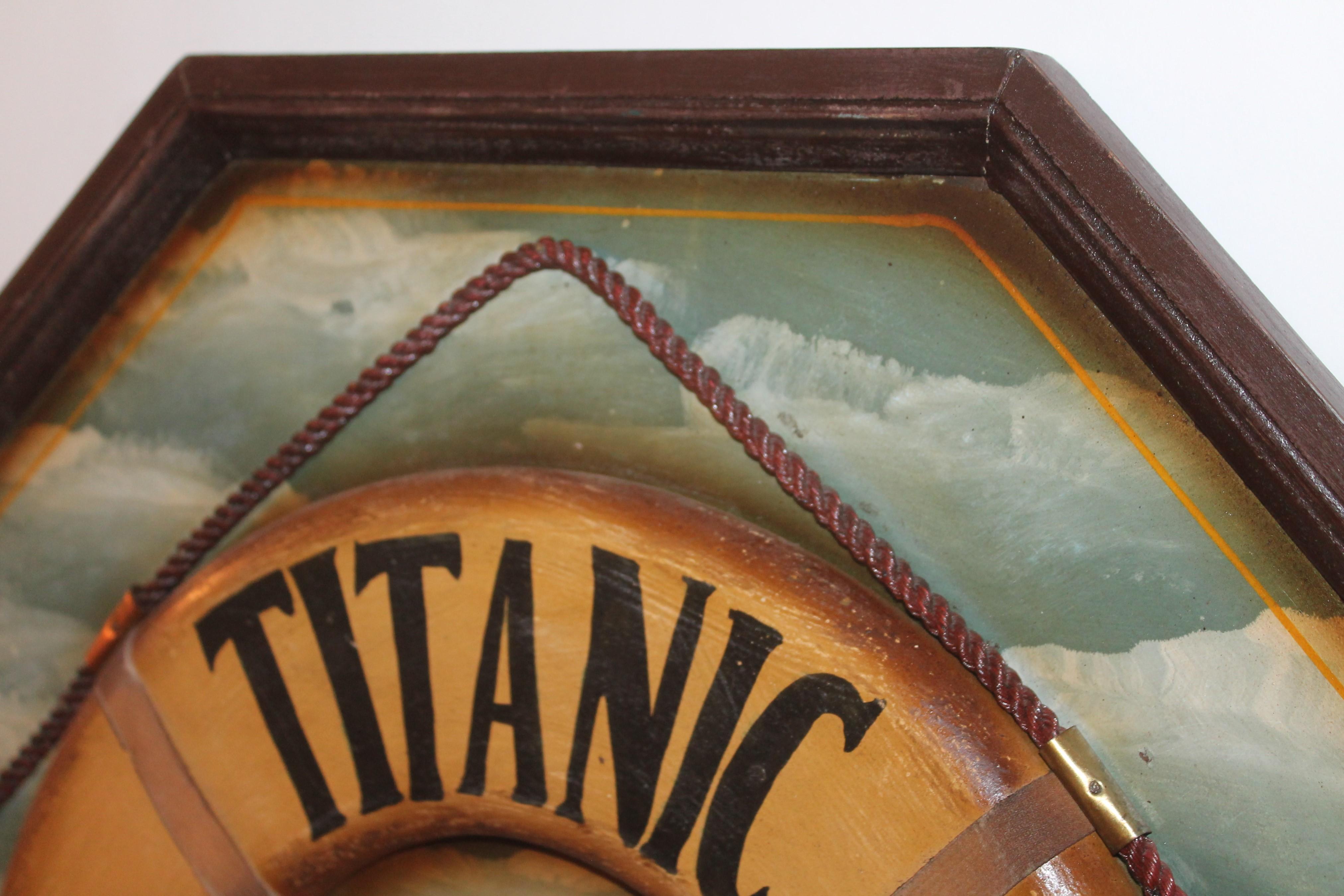 American Hand Painted Titanic Trade Sign, 1912