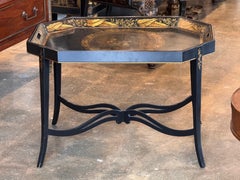 Hand-Painted Tole Tray on Stand