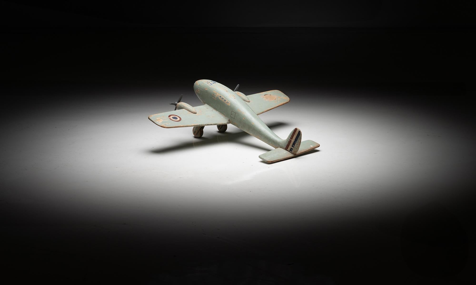 Hand Painted Toy Aeroplane
England circa 1900

Wooden Airplane with original paint remnants

27”w x 24”d x 9”h
Ref. O1988
