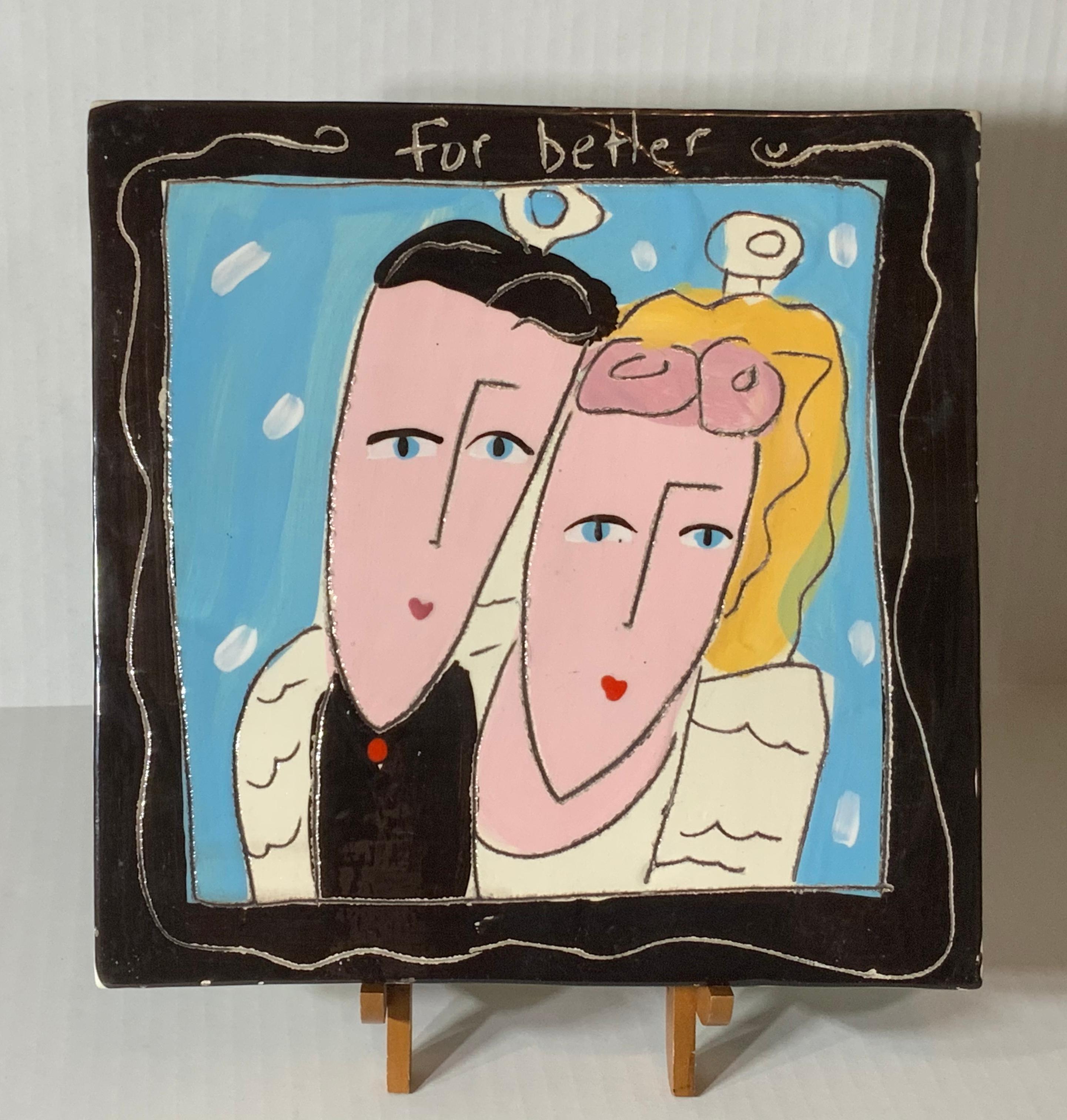 Hand Painted Two Side Modern Ceramic Tile For Sale 5