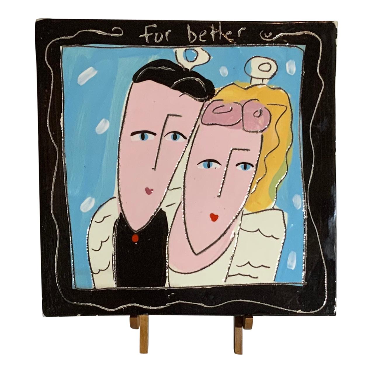 Hand Painted Two Side Modern Ceramic Tile For Sale