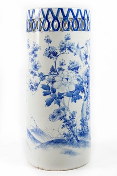 Handbemalter Schirmständer aus Keramik