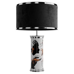 Hand-painted Union Table Lamp, Design and Art in a Handmade Lighting Piece