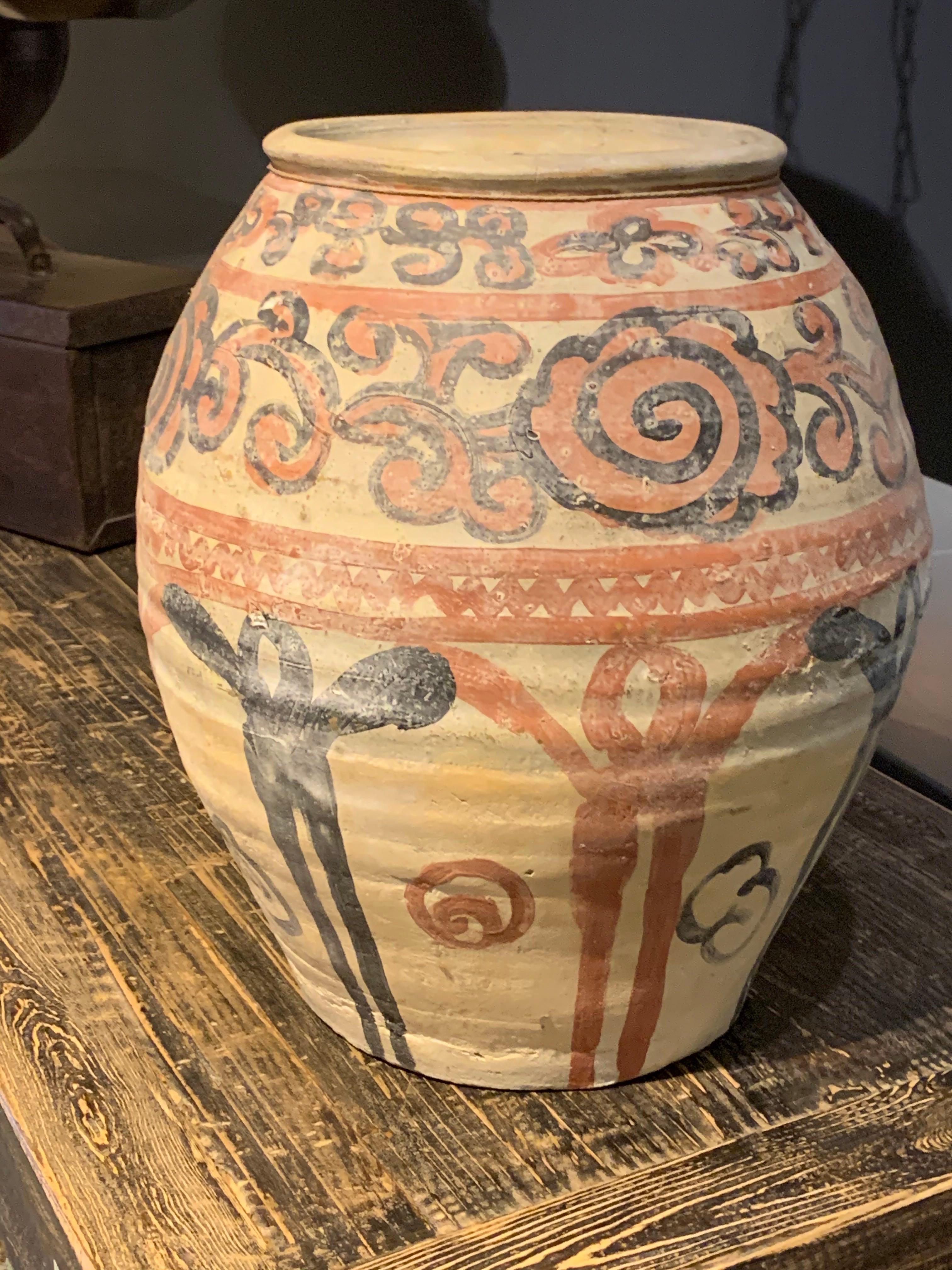 Hand Painted Vase, China, Contemporary In New Condition In New York, NY
