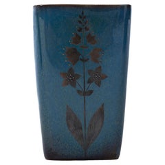 Hand Painted Vase with Lily of the Valley Motif