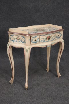 Coiffeuse vénitienne italienne pour femmes peinte à la main, circa 1920