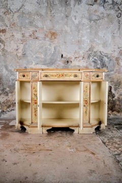 Hand-painted Venetian style sideboard or console, Italy, 1950s