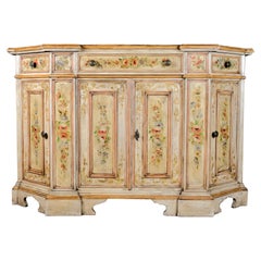 Hand-painted Venetian style sideboard or console, Italy, 1950s