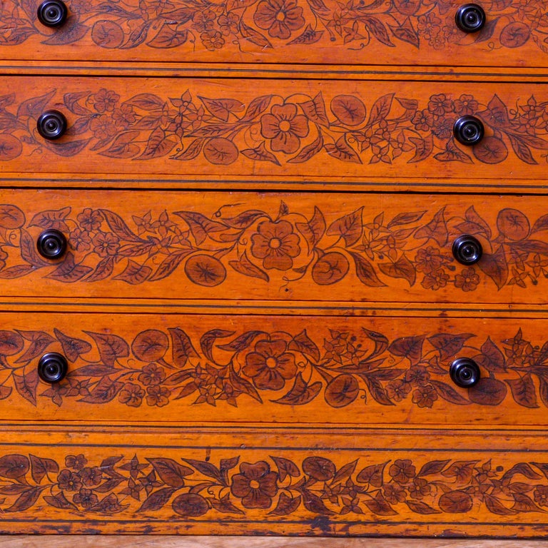 Hand Painted Victorian Chest For Sale at 1stdibs