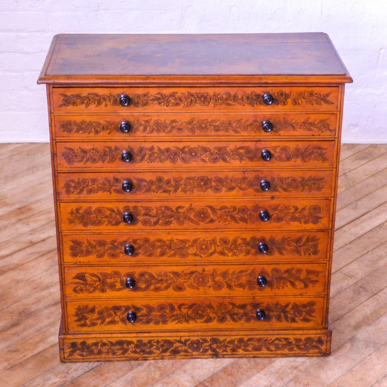 Hand Painted Victorian Chest For Sale at 1stdibs