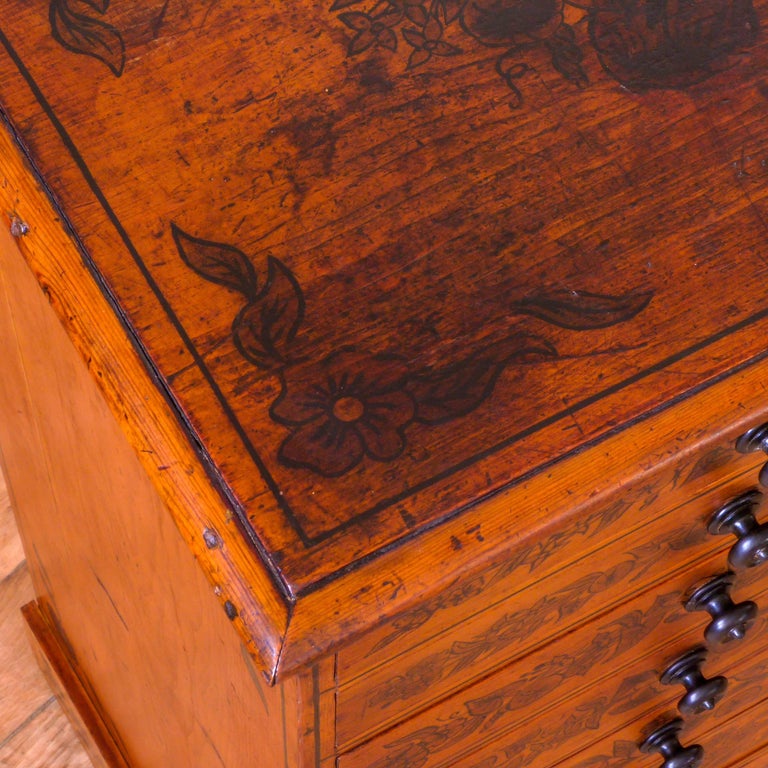 Hand Painted Victorian Chest For Sale at 1stdibs