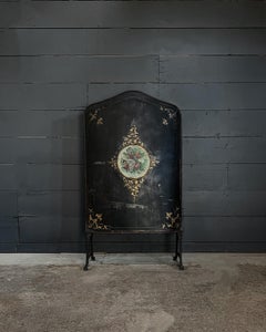 Hand Painted Victorian Fire Screen