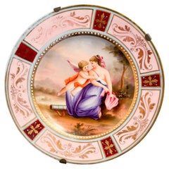 Hand-Painted Viennese Porcelain Plate from 1800