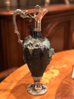 Hand Painted Vineyard Decanter Wine Pourer- Riprod Vietata Art 2598, Italy SALE