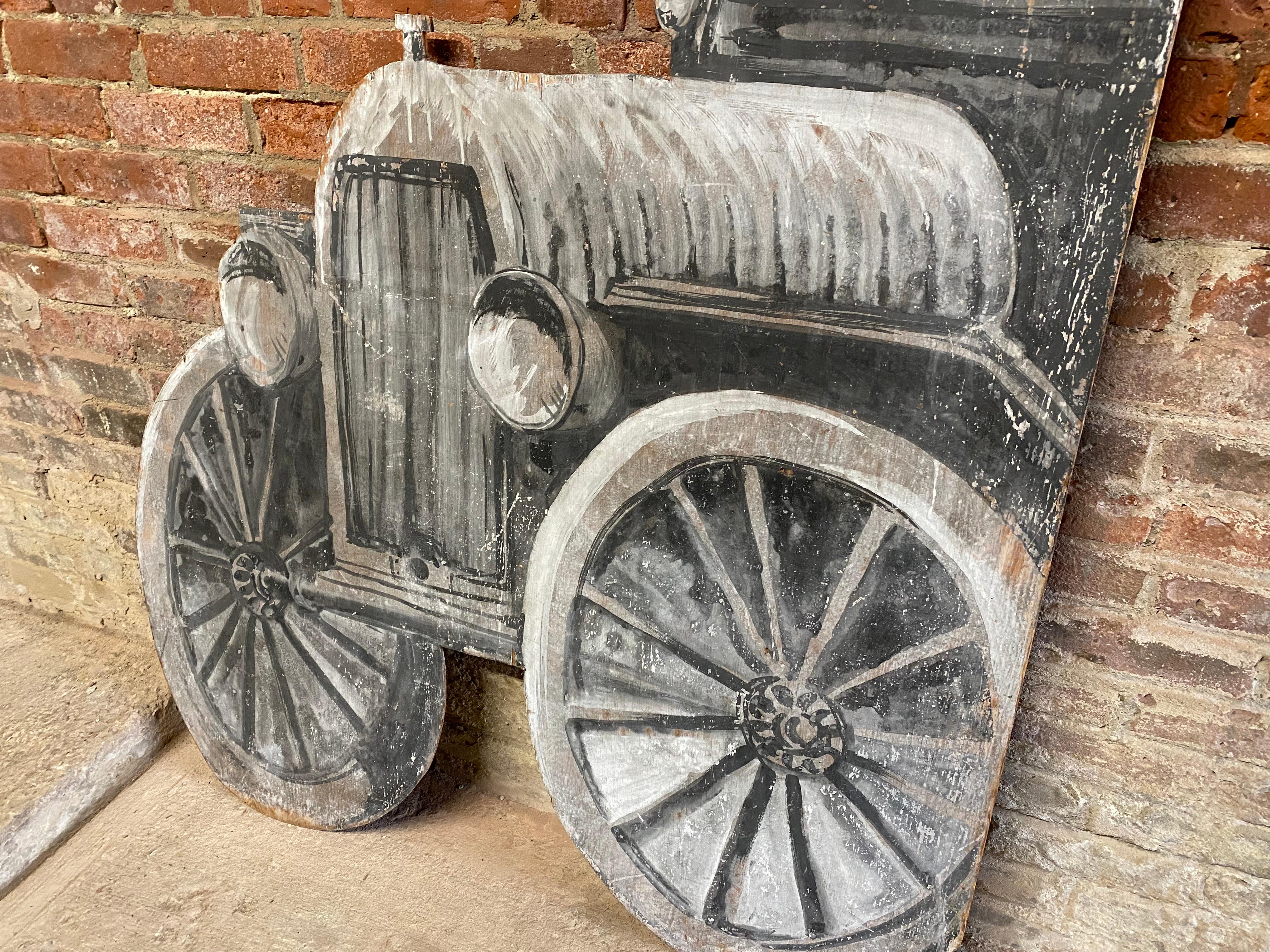 Hand-Painted Vintage Ford Model-T Theater Prop In Fair Condition In Garnerville, NY