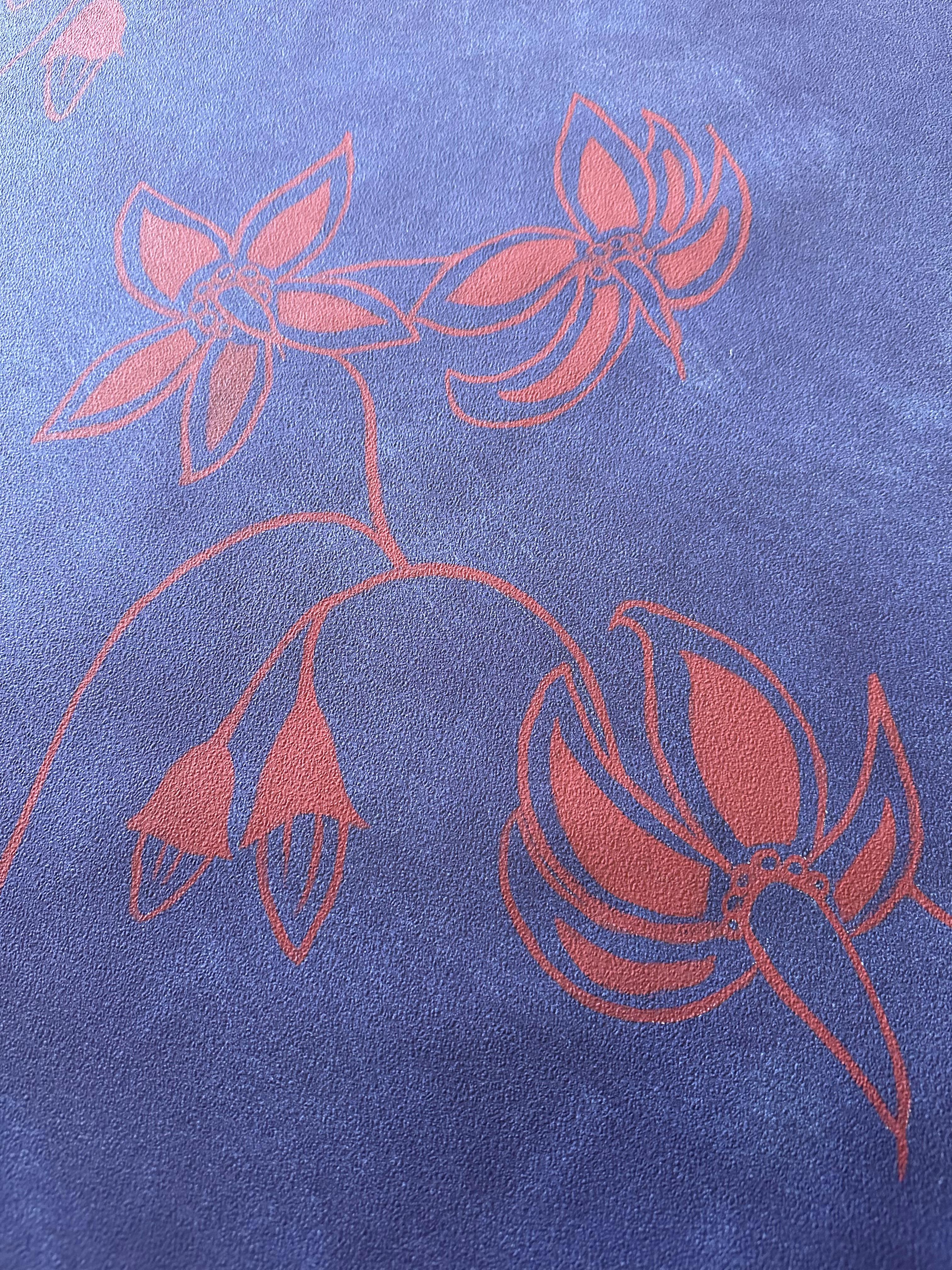 Contemporary Hand Painted Wallpaper Deadly Nightshade from Ocre Designs by Tarn McLean For Sale