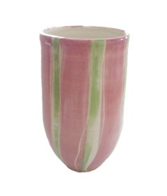 Hand Painted Wheel Thrown & Manipulated Porcelain Vase by Bender, 20th Century