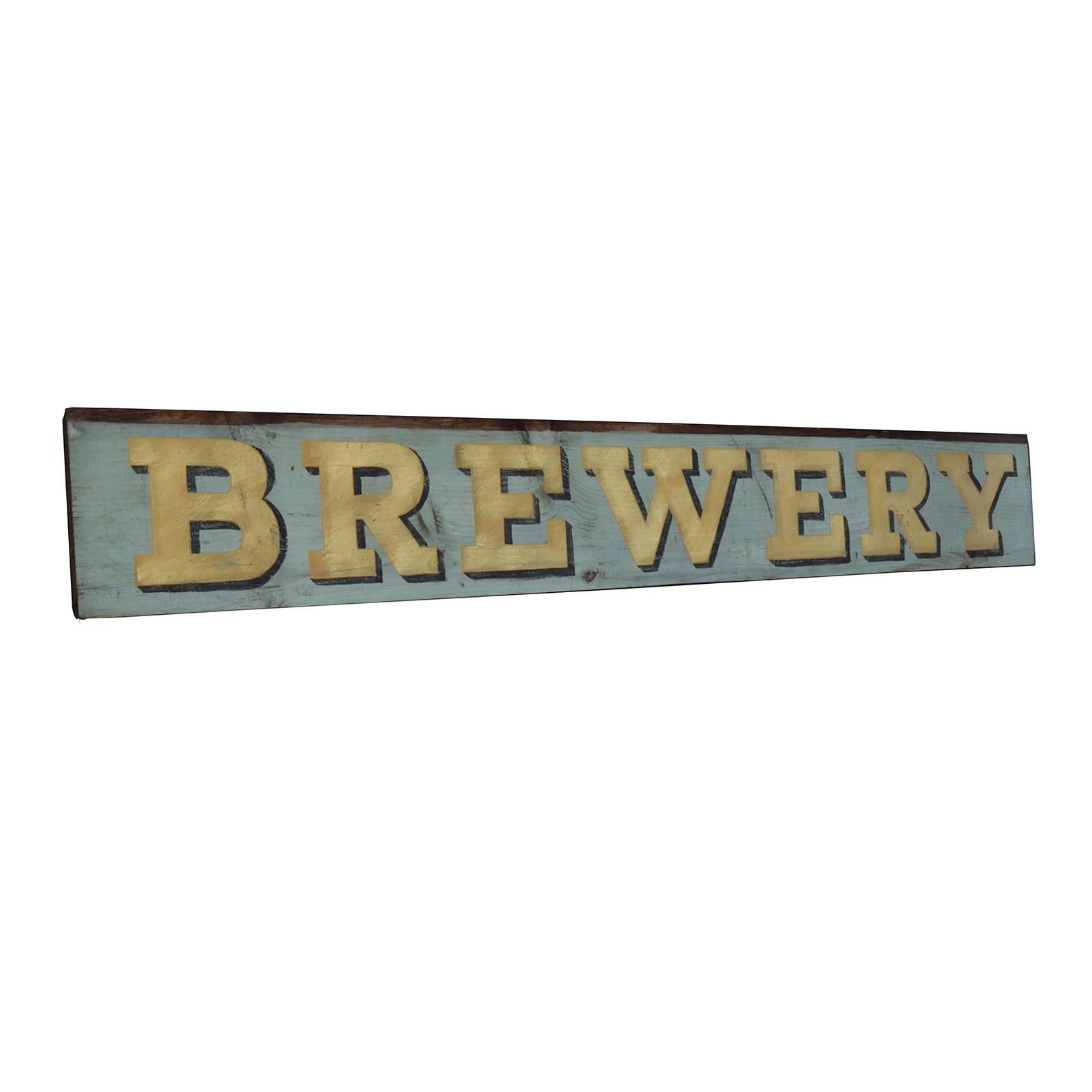 This phenomenal sign is for the breweriana lovers out there in the world. Found in the bowels of an east coast factory, the hand-painted details on this pre-prohibition era sign are still in fantastic condition. The gold paint still retains some