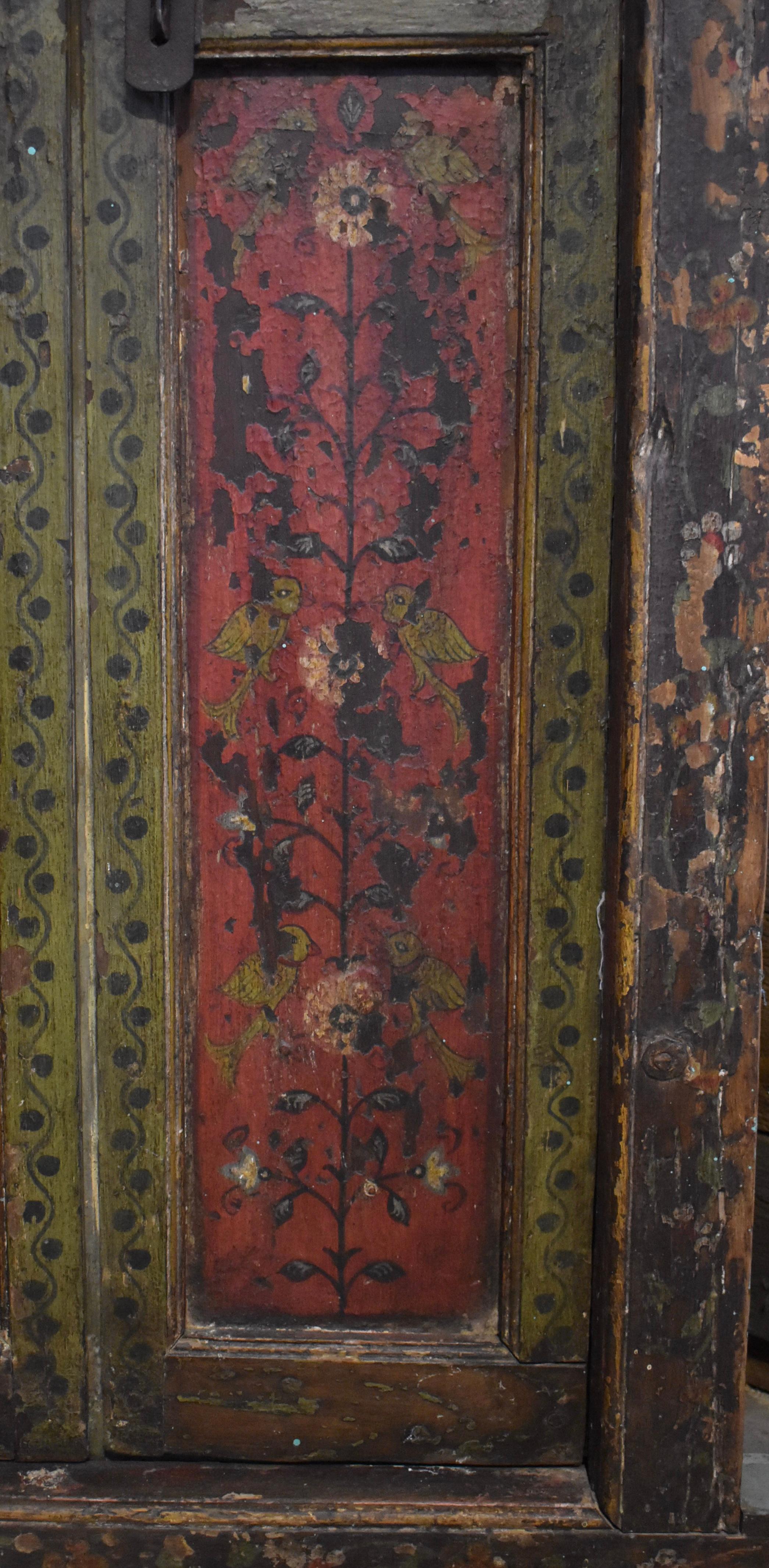 XX secolo Porte doppie in legno dipinte a mano con telaio originale, 1930 circa in vendita