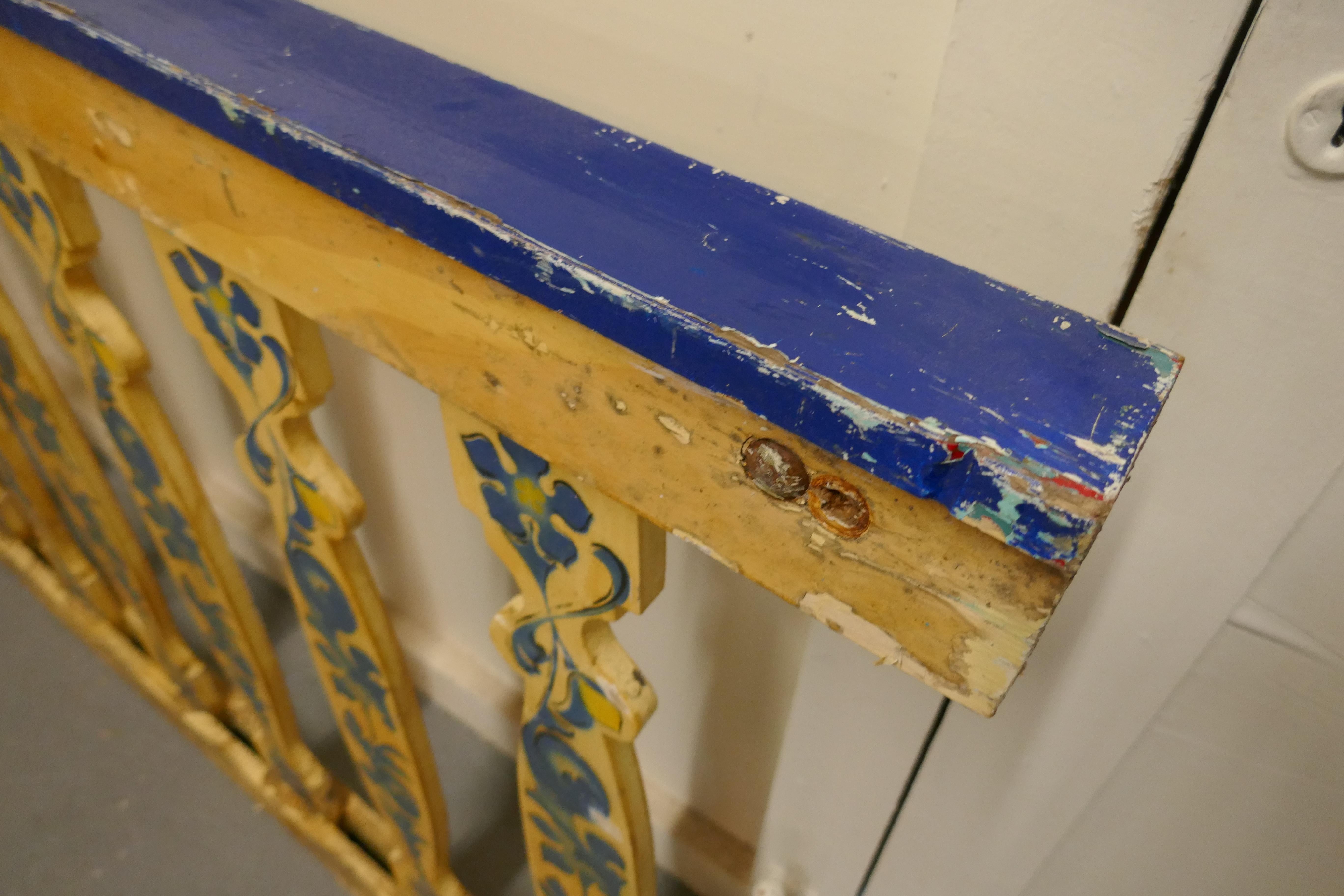 20th Century Hand Painted Wooden Railings from a Fair Ground For Sale