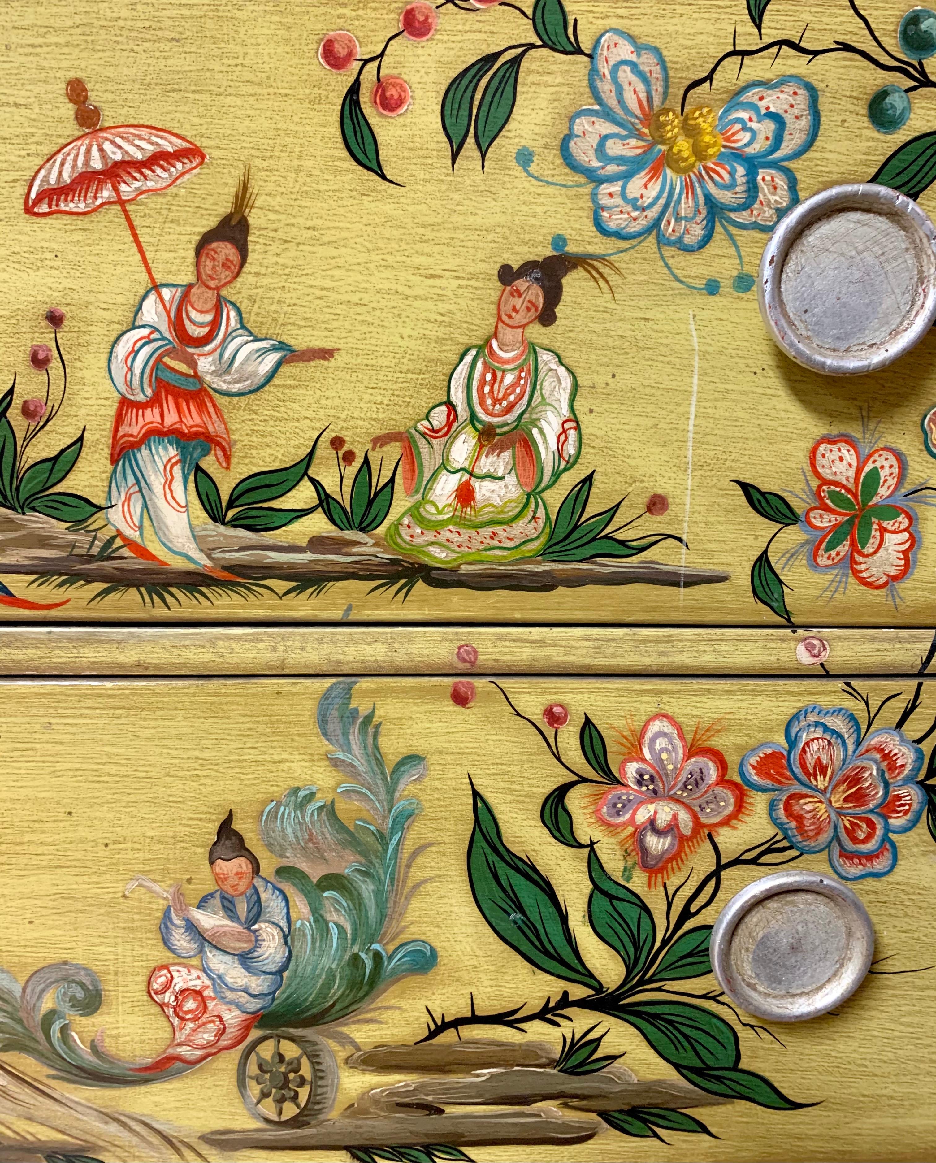hand painted chest of drawers