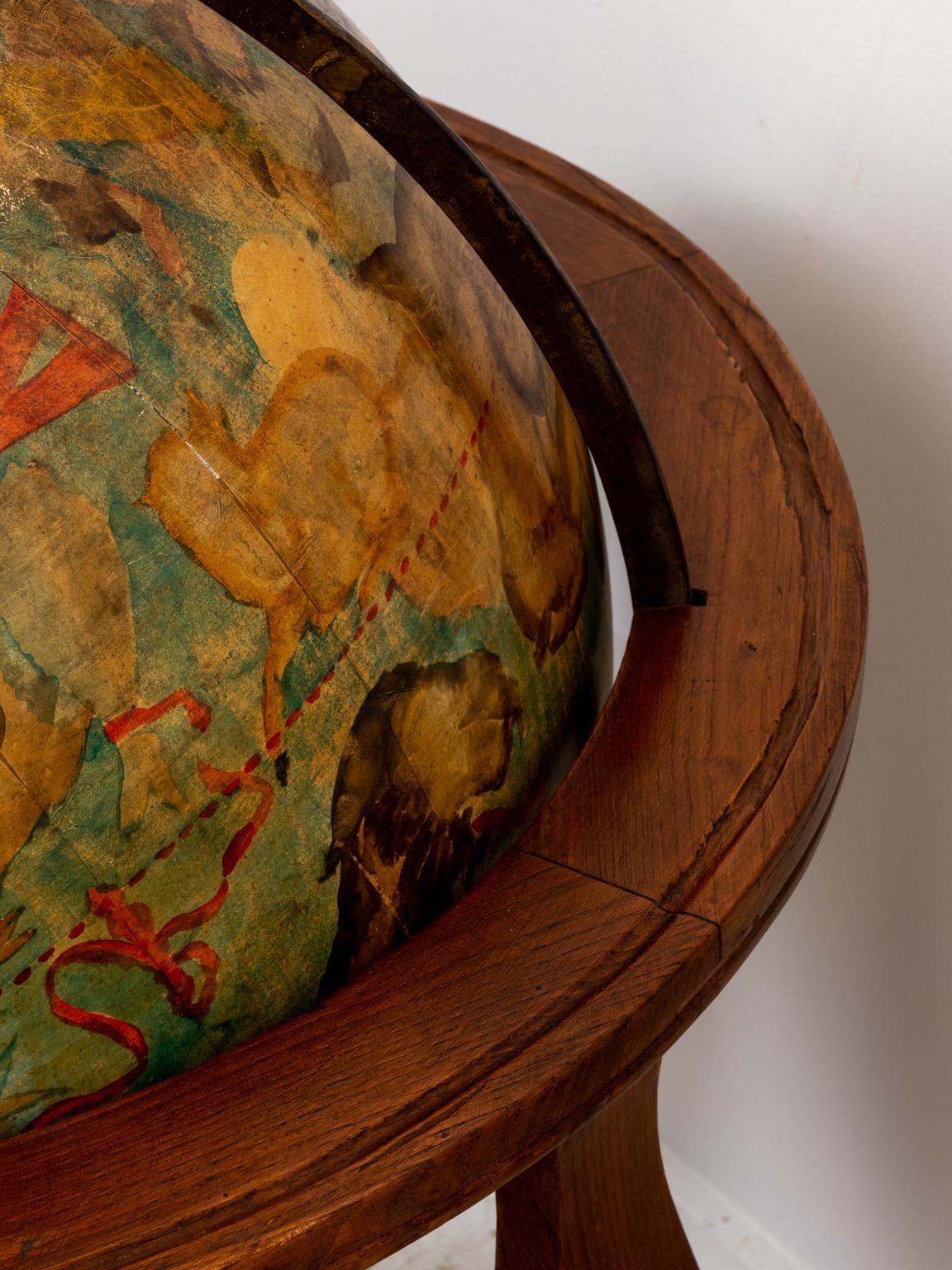 Hand Painted Zodiac Floor Globe For Sale 3