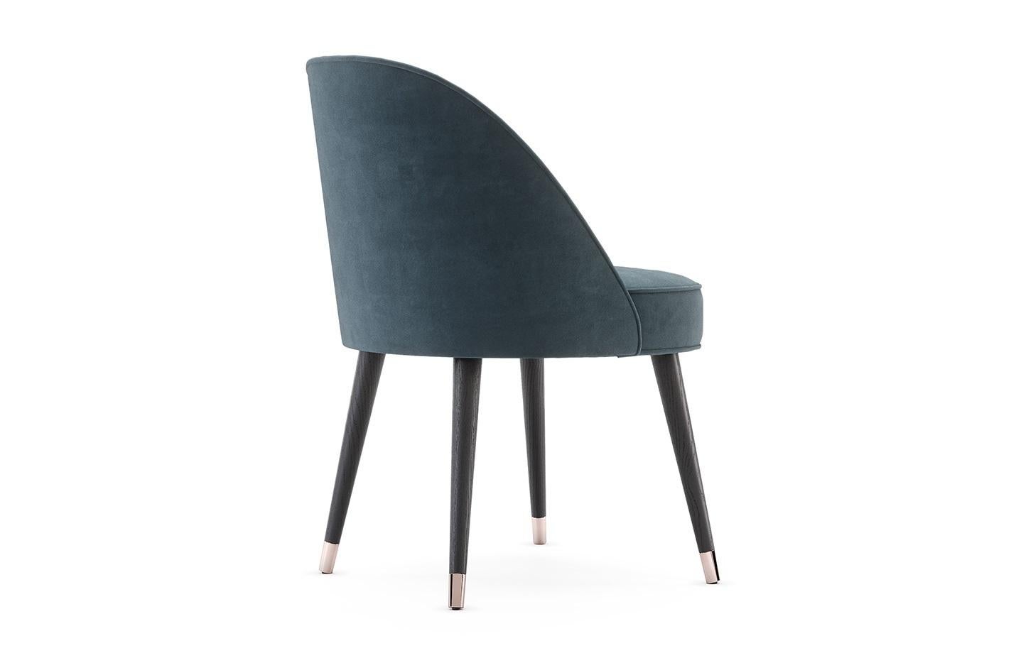 Hand Pleated Velvet Dining Chair 2
