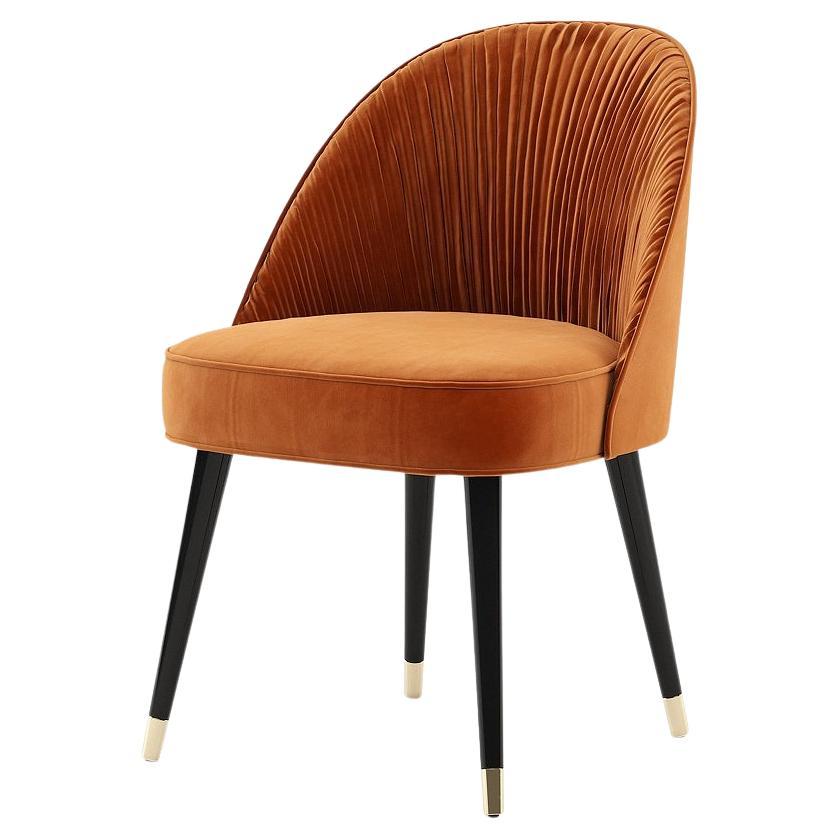 Hand Pleated Velvet Dining Chair