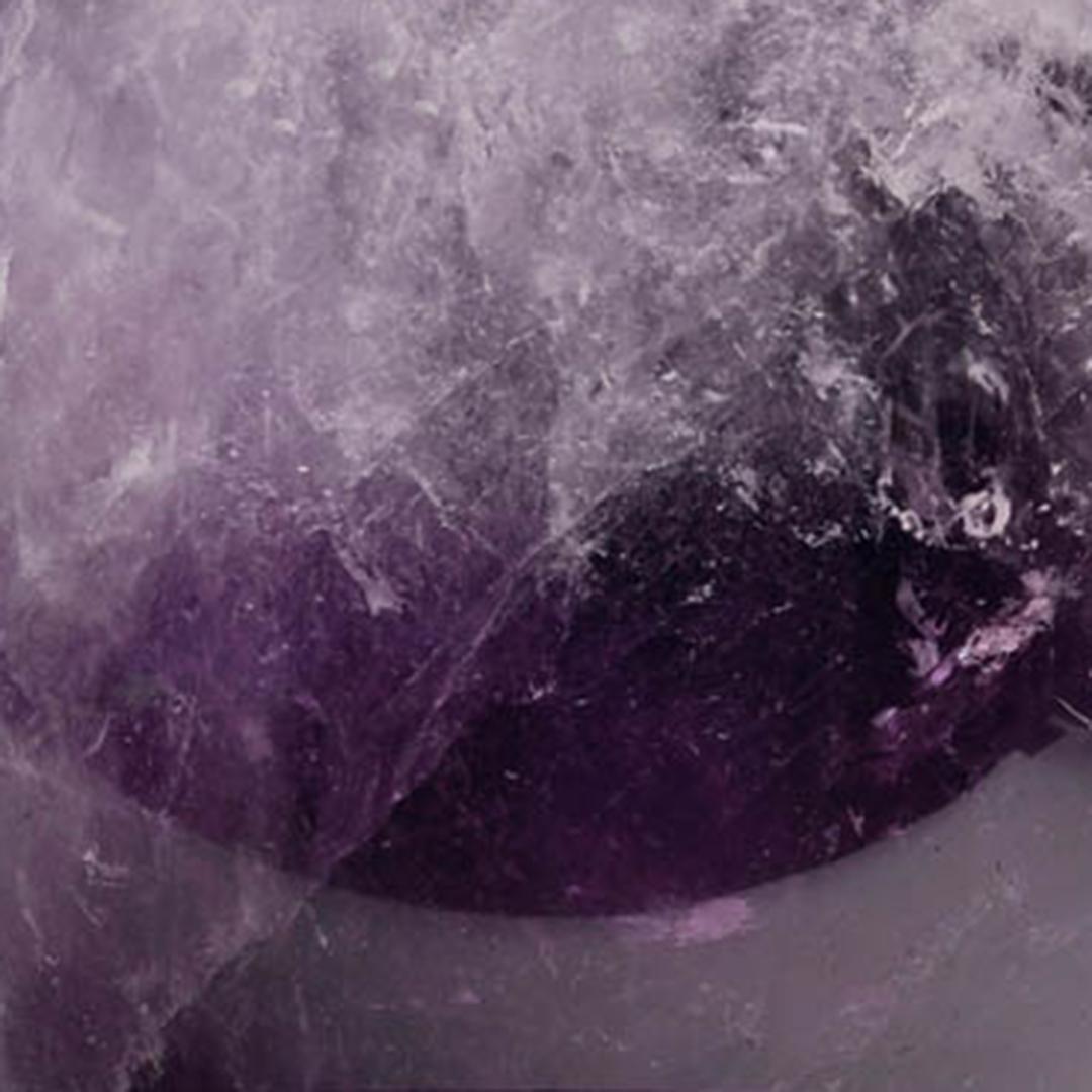 Hand-Polished Amethyst Sphere For Sale 3