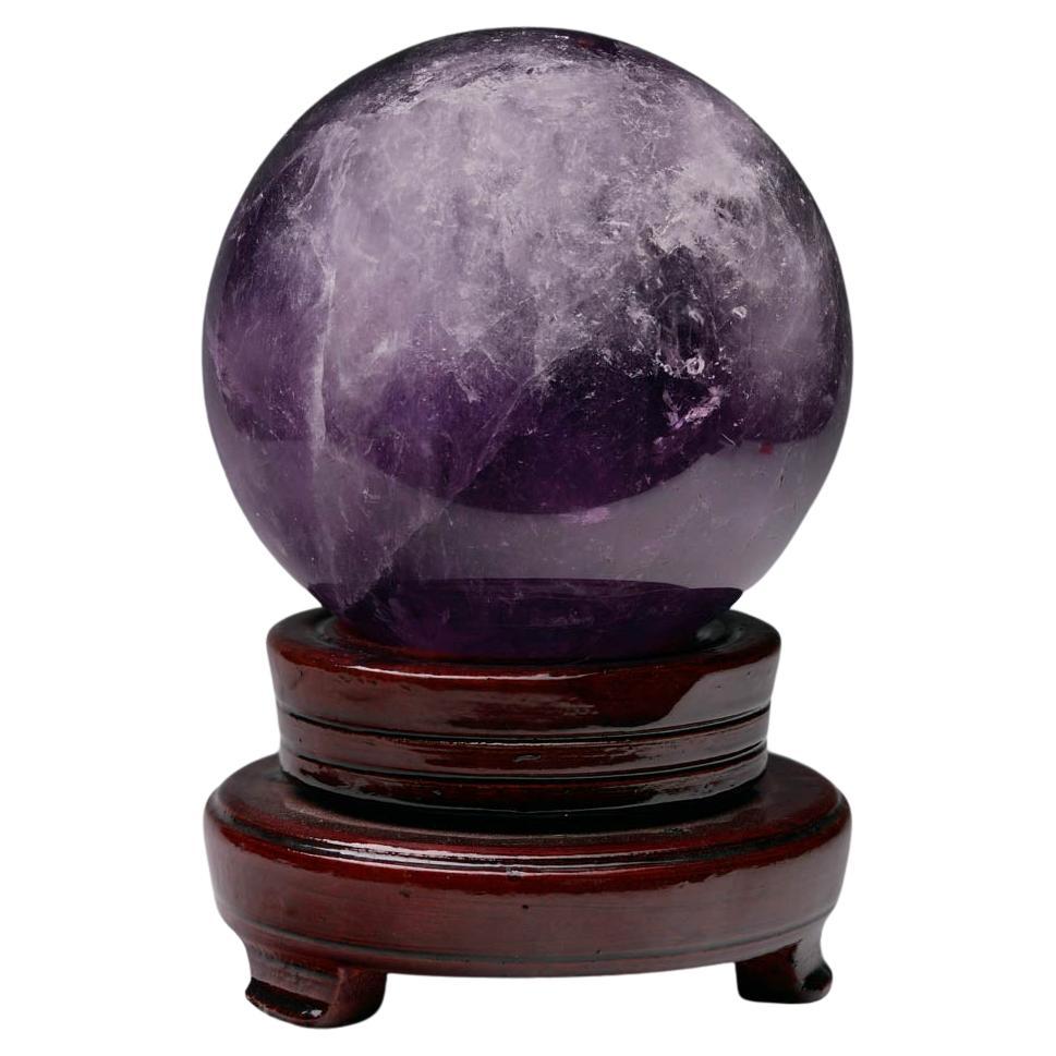 Esfera de Amatista Pulida a Mano - Diámetro 4,5 en venta