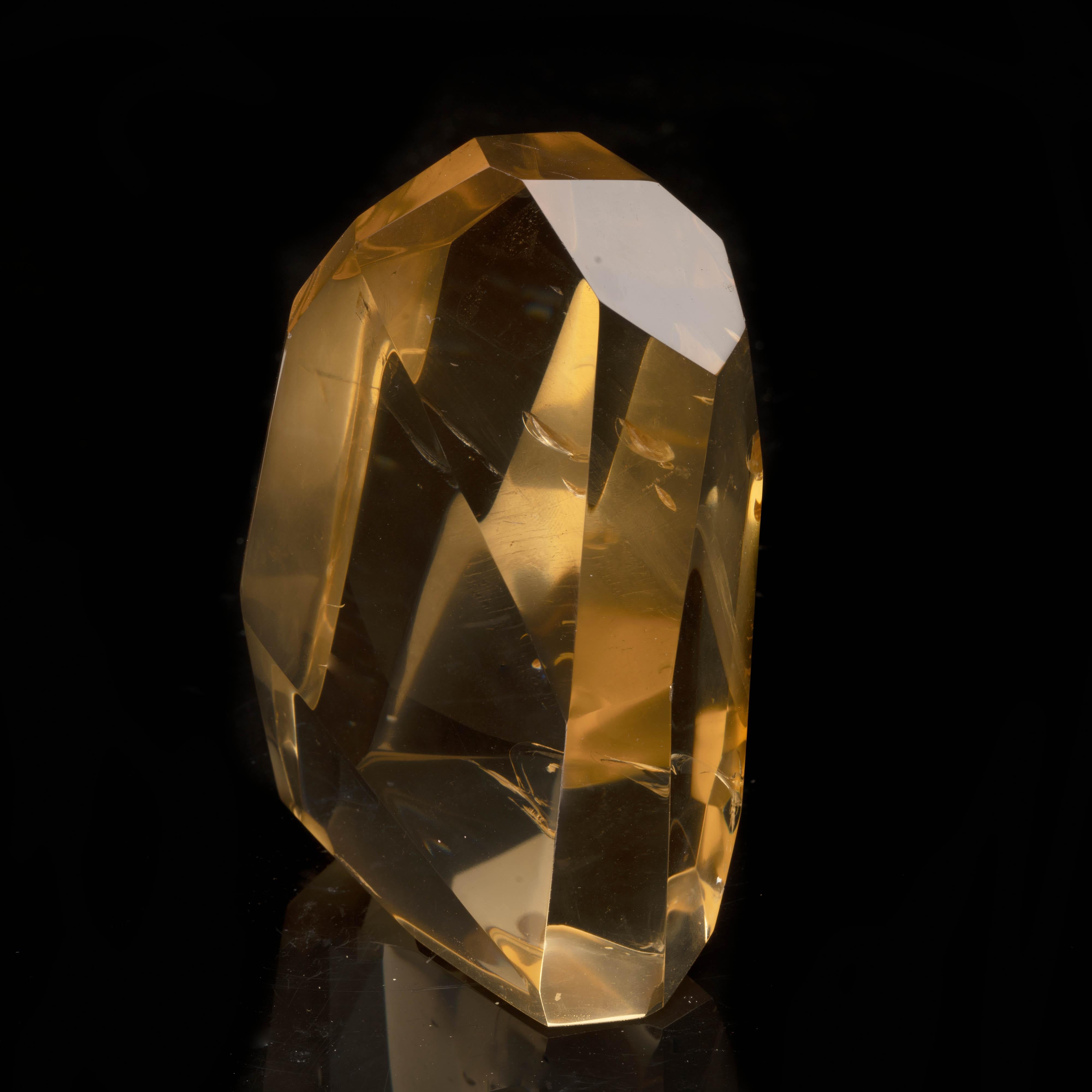 Hand-Polished Natural Citrine Freeform from Madagascar In New Condition For Sale In New York, NY