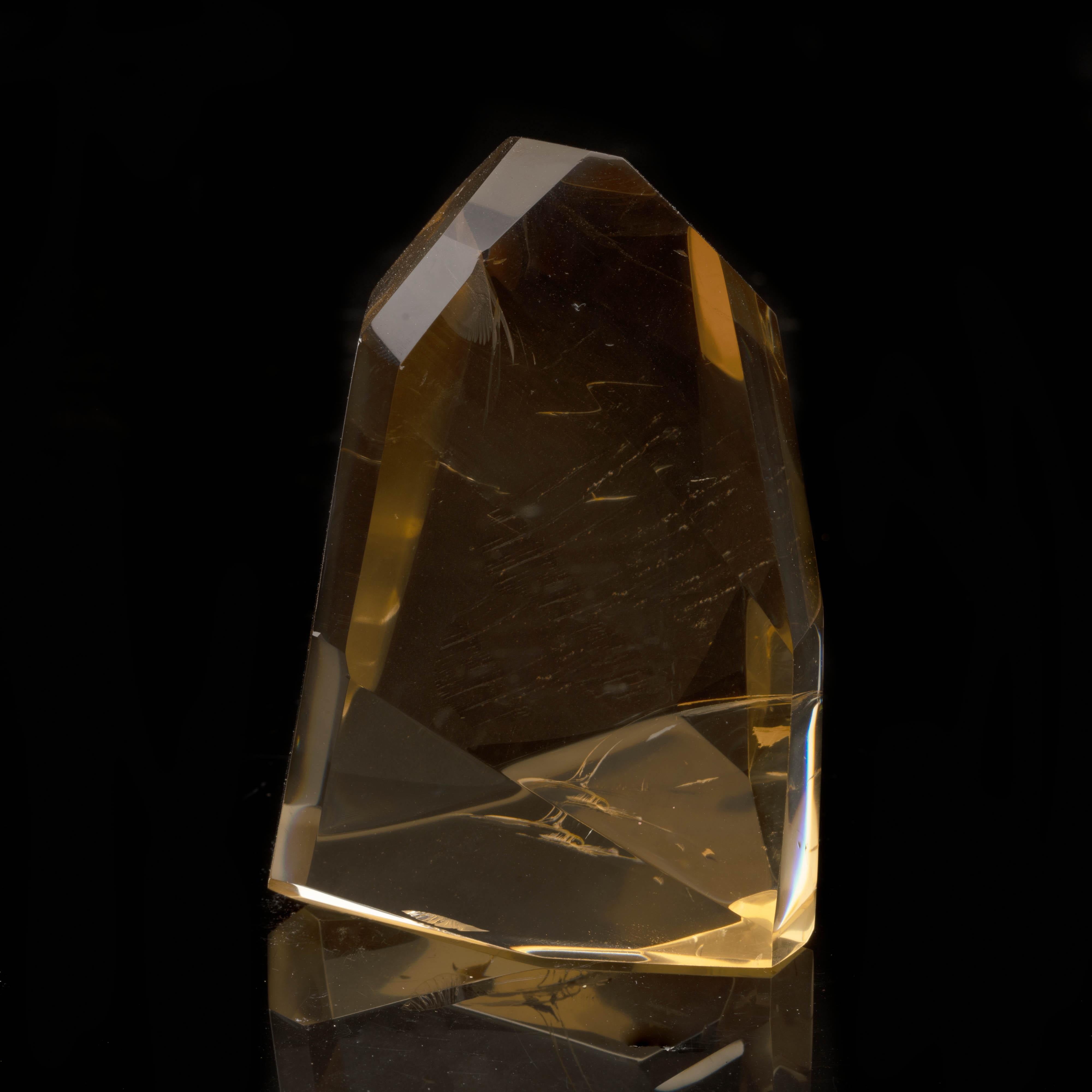 Rock Crystal Hand-Polished Natural Citrine Freeform from Madagascar For Sale