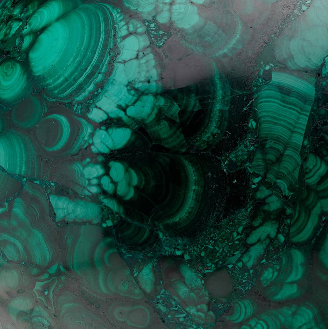 Sphère de malachite solide de 3,5