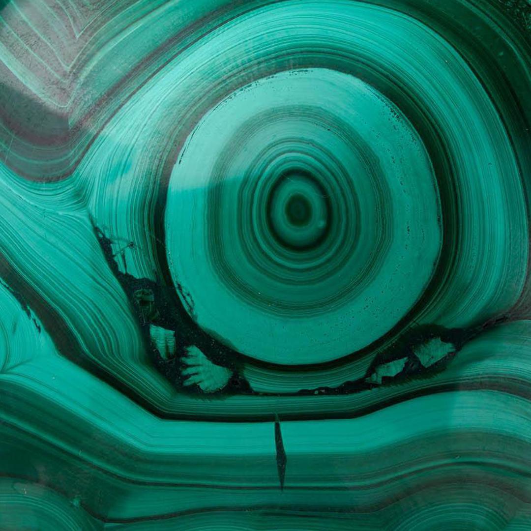 Malachite Sphère de malachite solide de 3,5