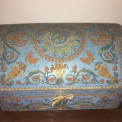 Hand Printed French Wallpaper Box, 18th Century