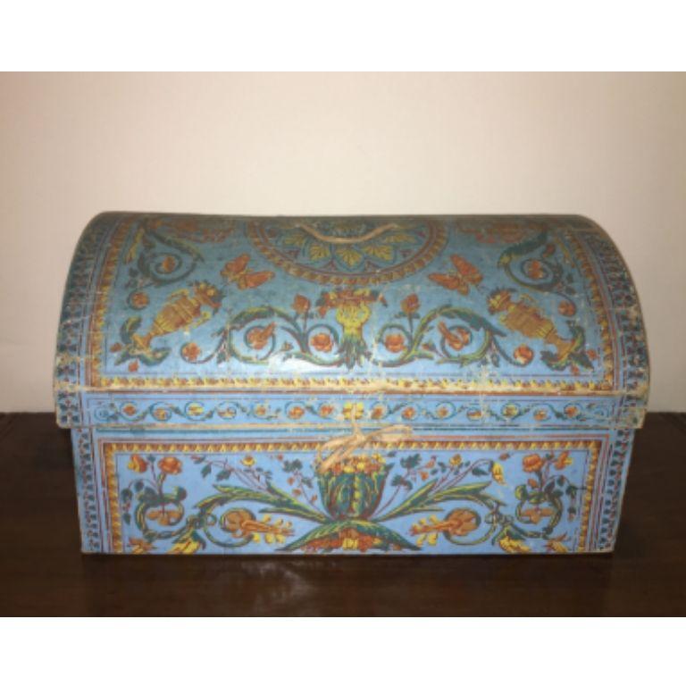 French Provincial Hand Printed French Wallpaper Box, 18th Century