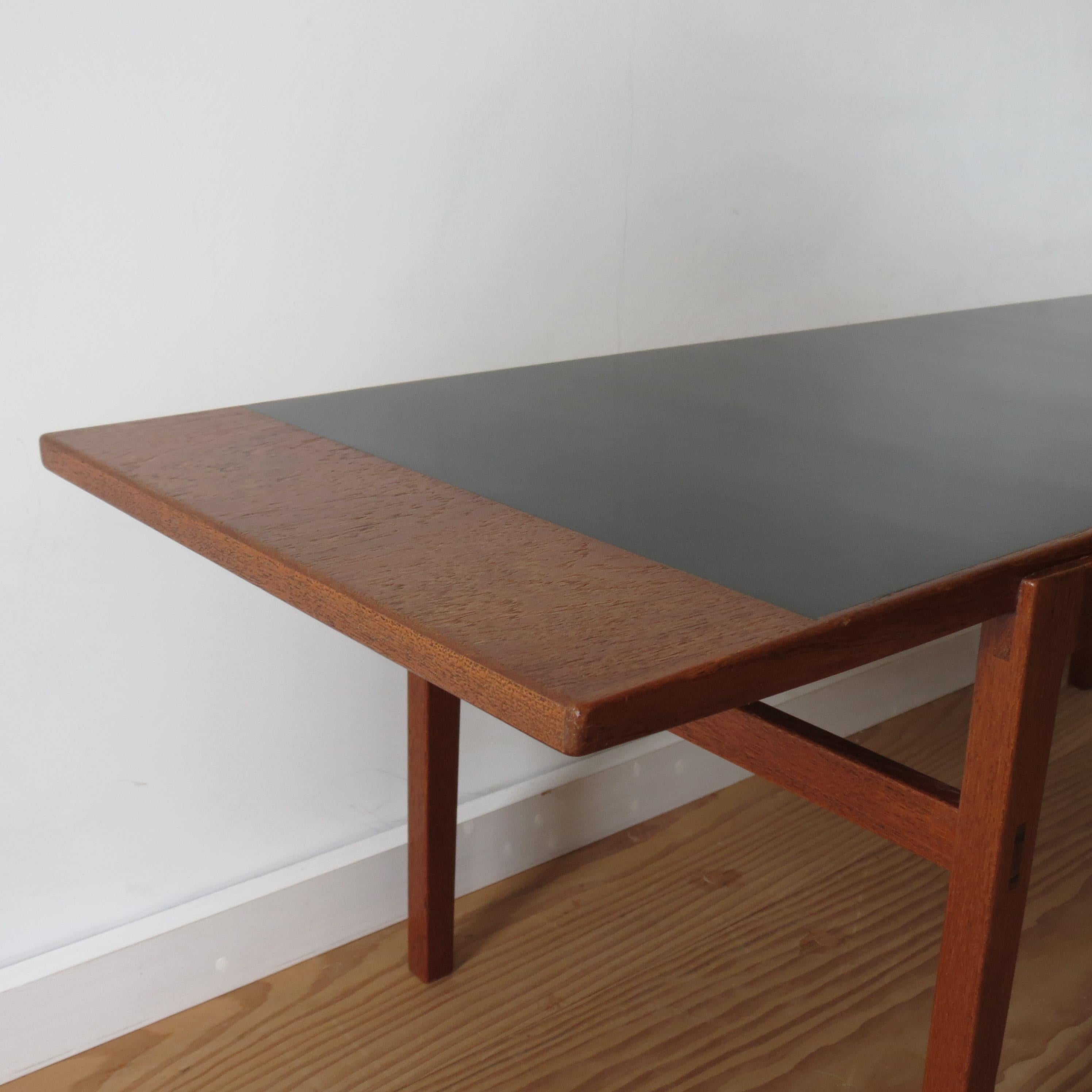 20th Century Hand Produced 1960s Teak Coffee Table with Ebonized Top by Alan Peters