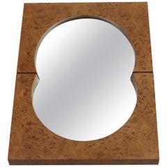 Hand Produced Bespoke Burr Elm Wall Mirror Desmond Ryan Mirror, 1990s