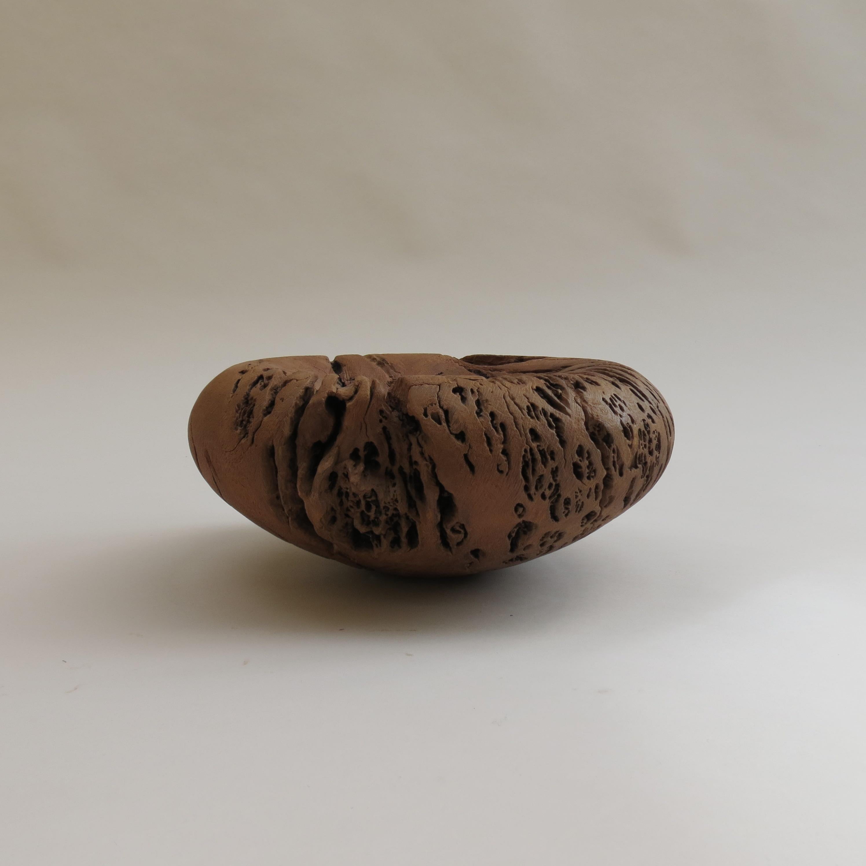 Hand-Crafted Hand Produced Tasmanian Burr Oak Wooden Bowl by Mike Scott 'Chai', 1990s