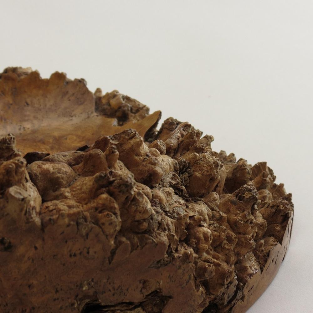Hand-Crafted Hand Produced Vintage Burr Wood Gum Wood Sculptural Naturalist Wooden Bowl