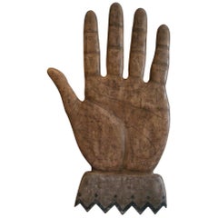 Antique Hand Reading / Palmistry Folk Art Wooden Sign, 1900s
