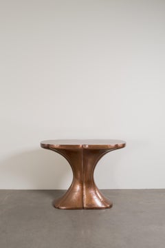 Handrepoussé-Kupferkonsole mit sechs Blütenblättern von Robert Kuo, limitierte Auflage