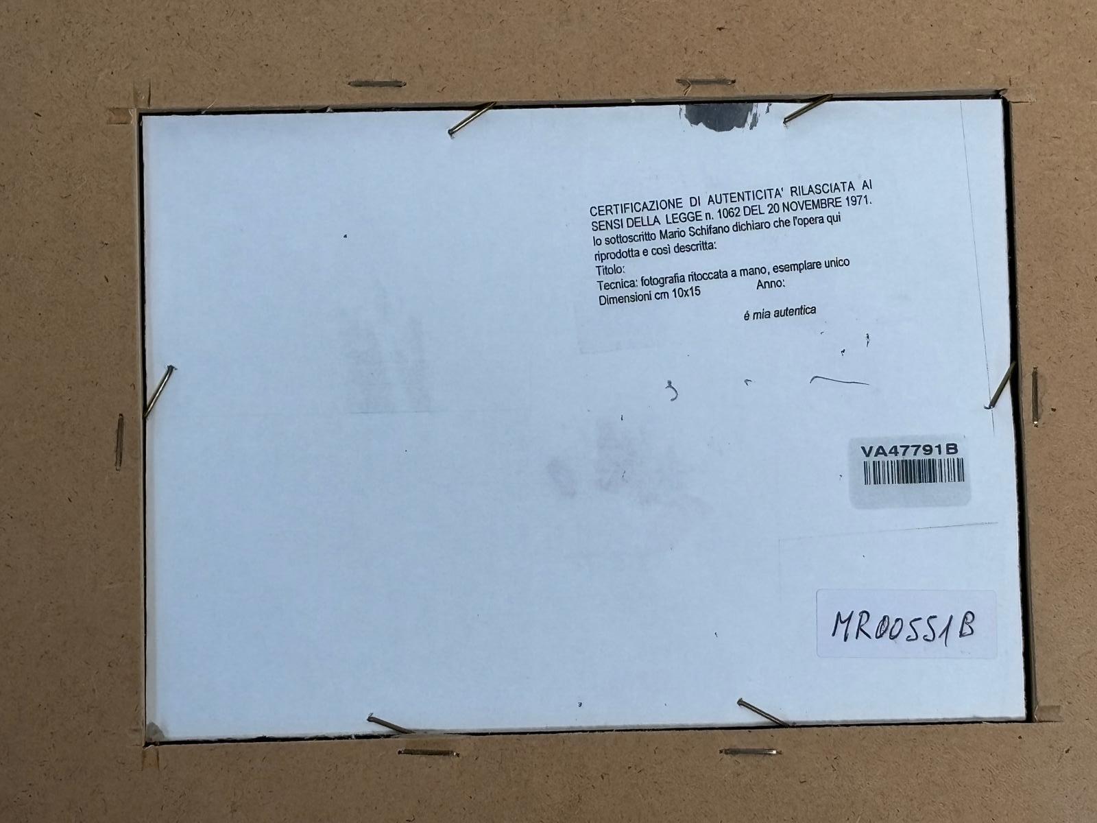 Handretuschete Fotografie von Mario Schifano (Ende des 20. Jahrhunderts) im Angebot