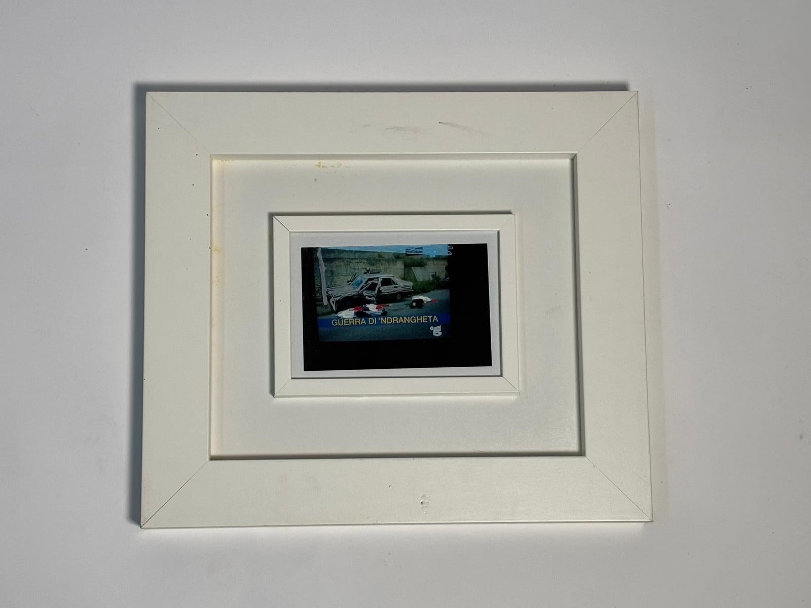 Handretuschete Fotografie von Mario Schifano (Acryl) im Angebot