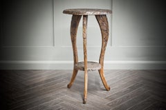 Hand Scraped and Hand Carved 1920s Liberty's London Side Table