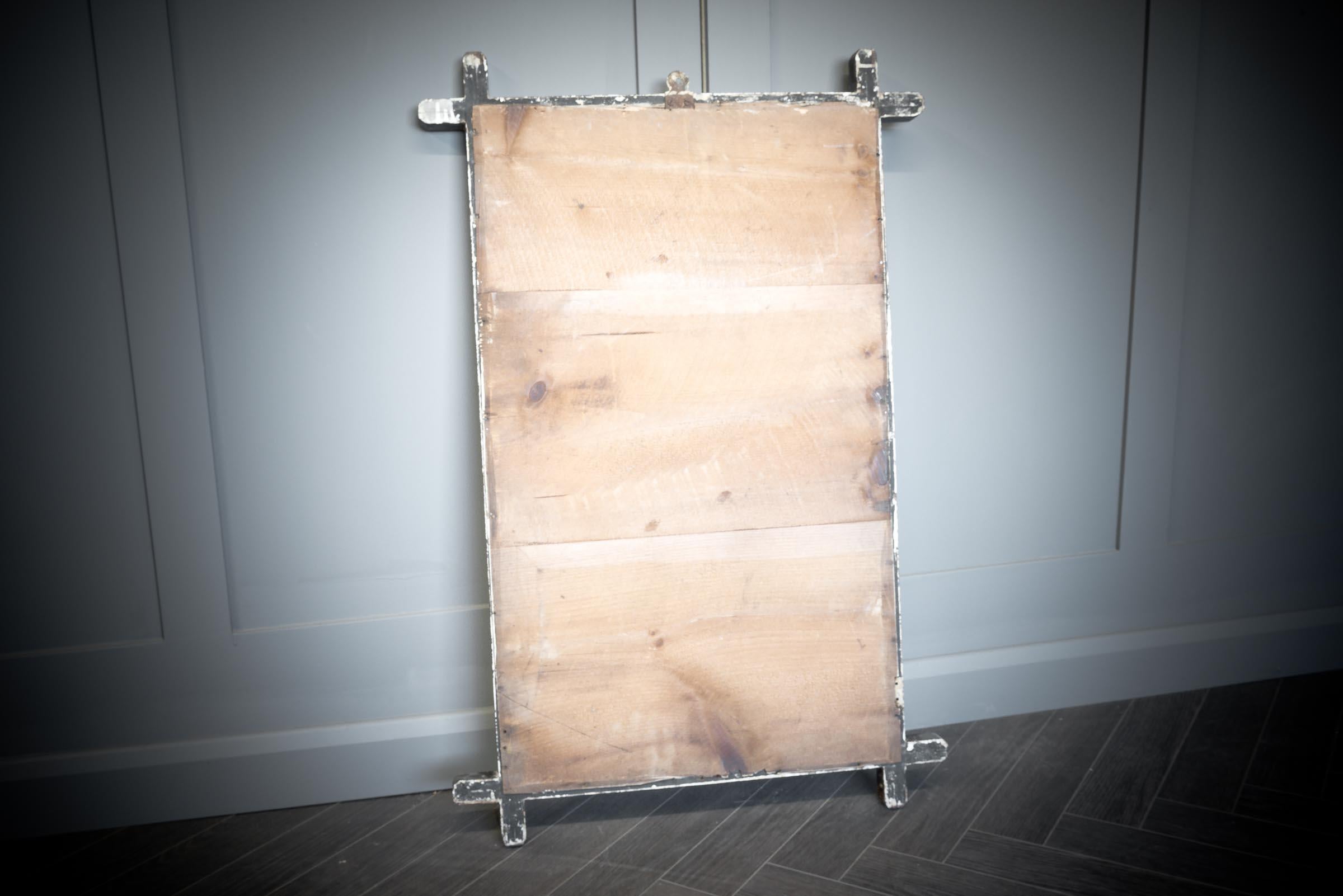 19th Century Hand Scraped Mirror with Detailing For Sale