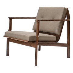 Hand Sculpted American Black Walnut Cuillin Lounge Chair